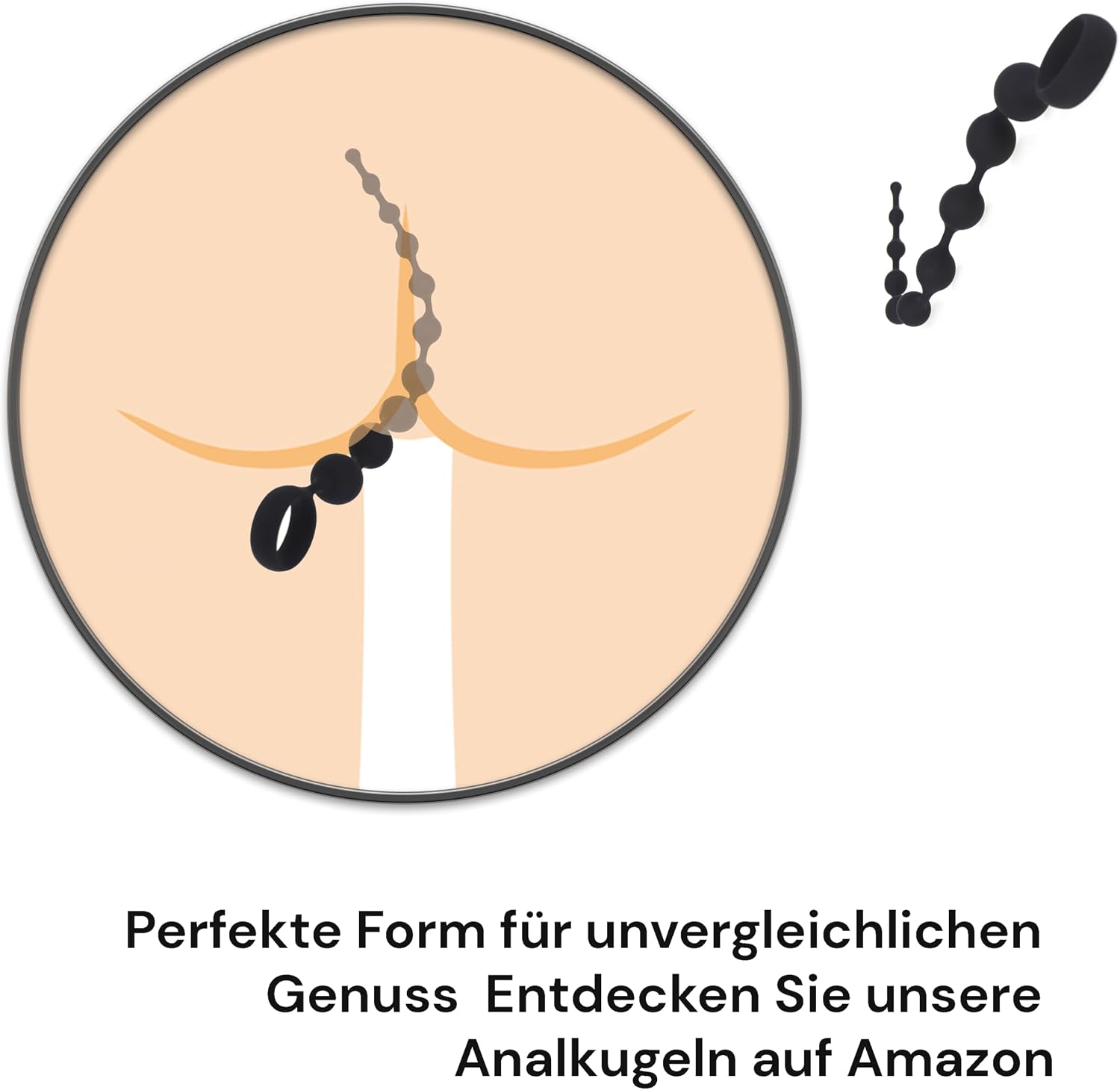 Fops A101 Necklace with 10 Beads (35 cm) - Diameter up to 2.8 cm - High-Quality Silicone - Flexible and Waterproof - Ergonomic Handle - Beads for Men and Women – Bild 3