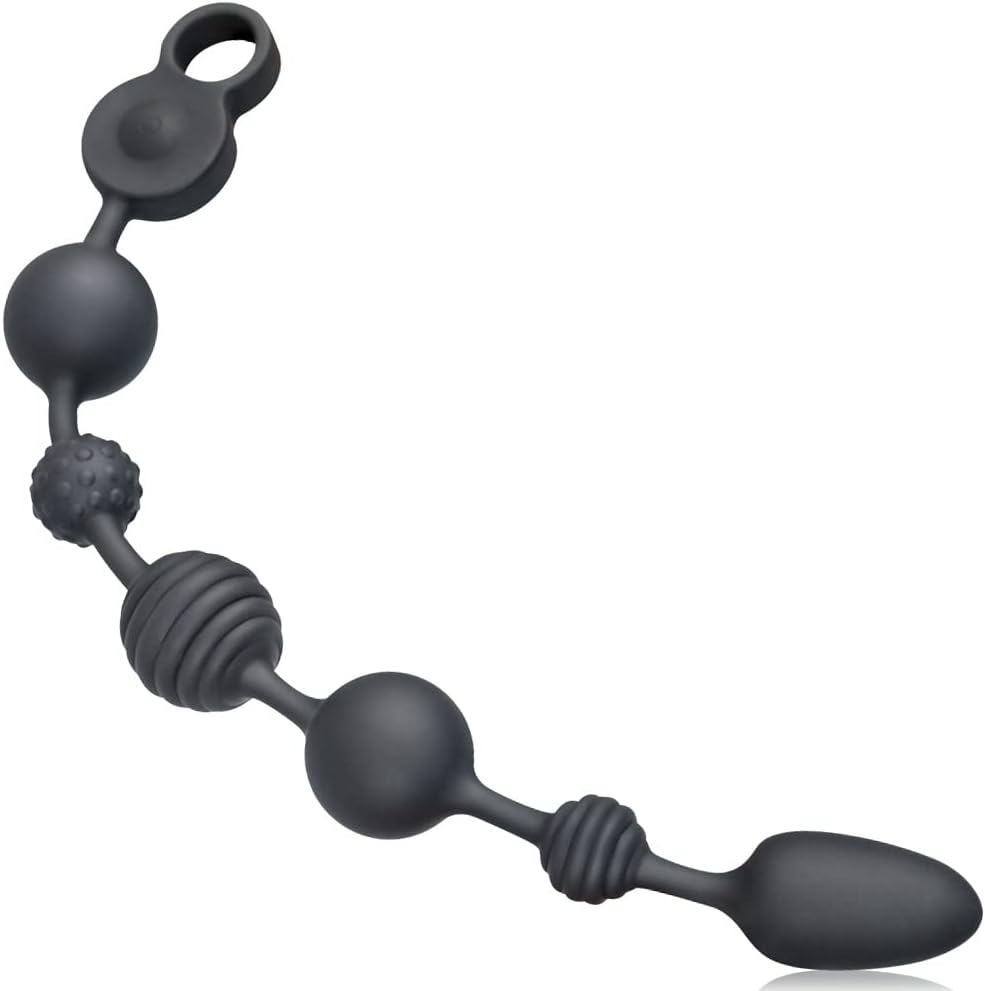 Silicone Balls Vibrator with 10 Vibration Modes and 3 Motors 6 Balls Chain Vibrator G-Spot Prostate Stimulator Plugs Beads Vibrators for Men Women Couples Anus Butt Plug (L) – Bild 6