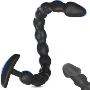 BDSMAGE Silicone Balls Butt Plug, Plug for Men and Women, Sex Toy Sex Toy, Extra Long Dildo, G-Spot Plugs, Plug Butt Plug, Anus Masturbator (L)