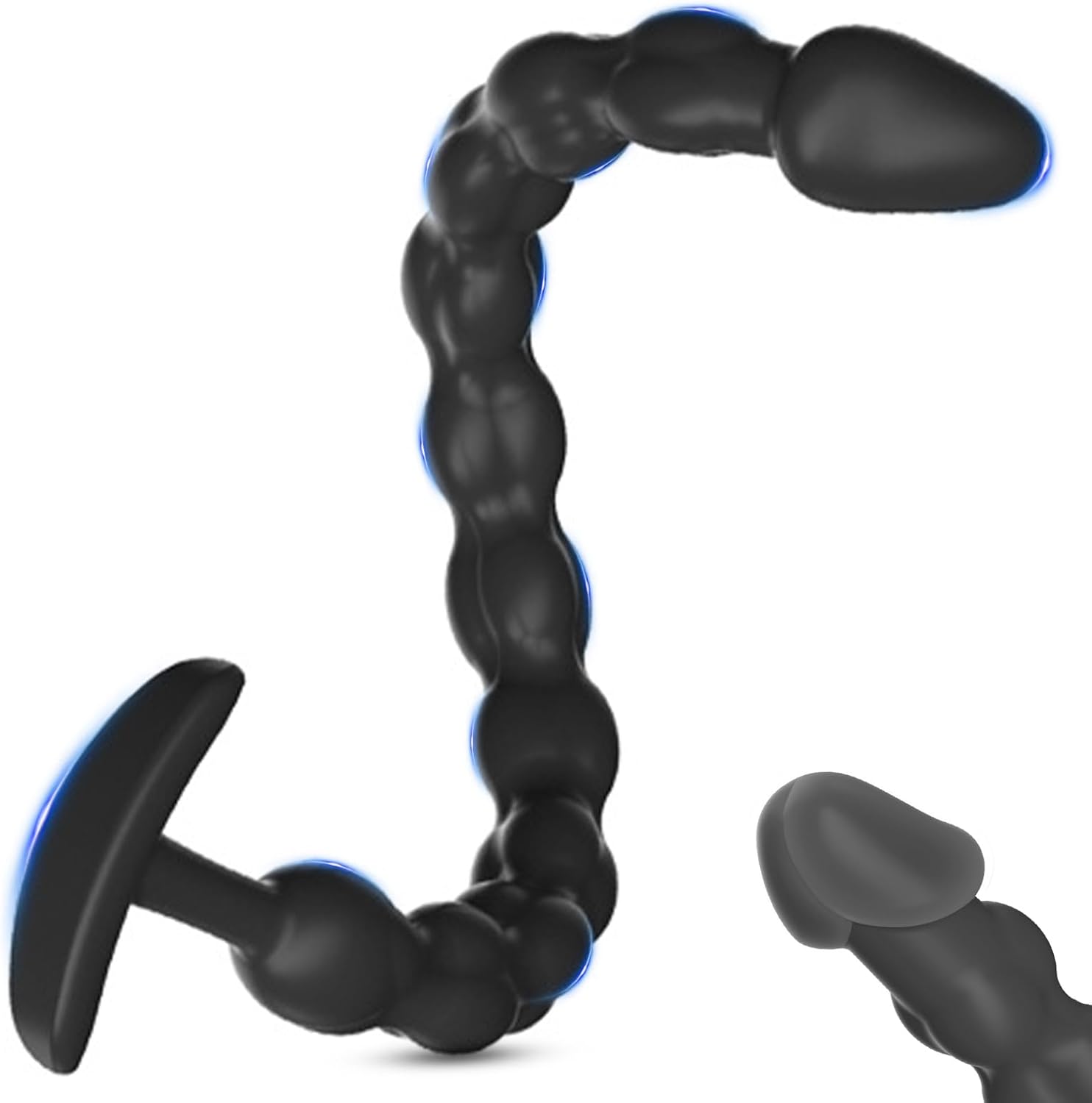 BDSMAGE Silicone Balls Butt Plug, Plug for Men and Women, Sex Toy Sex Toy, Extra Long Dildo, G-Spot Plugs, Plug Butt Plug, Anus Masturbator (L)