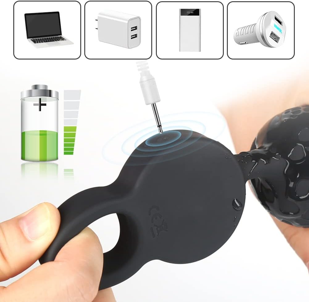 Silicone Balls Vibrator with 10 Vibration Modes and 3 Motors 6 Balls Chain Vibrator G-Spot Prostate Stimulator Plugs Beads Vibrators for Men Women Couples Anus Butt Plug (L) – Bild 5