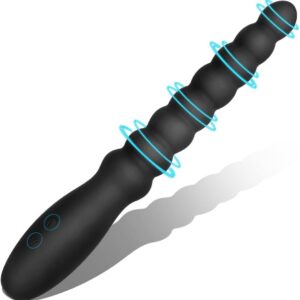 Vibrating Bead Toy for Men and Women, Couples, Rechargeable Vibrator, Waterproof G-Spot Stimulator, Male Prostate Massager, Gradient Silicone Dildo for Beginners