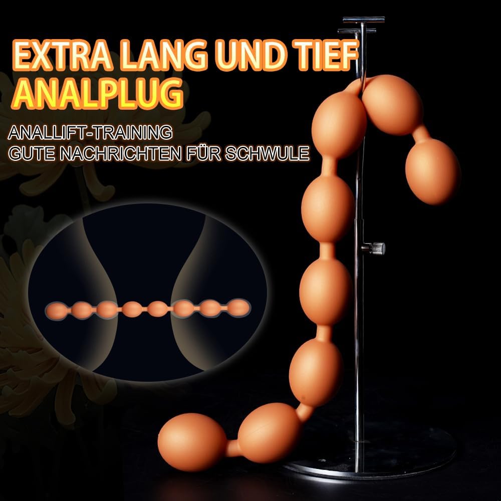 Beads Plug Butt Plug Dildo Giant Dildo Plug Liquid Silicone Masturbator Toys for Anus Expansion, Expander Extreme Sex Toy for Men Women (S) – Bild 4