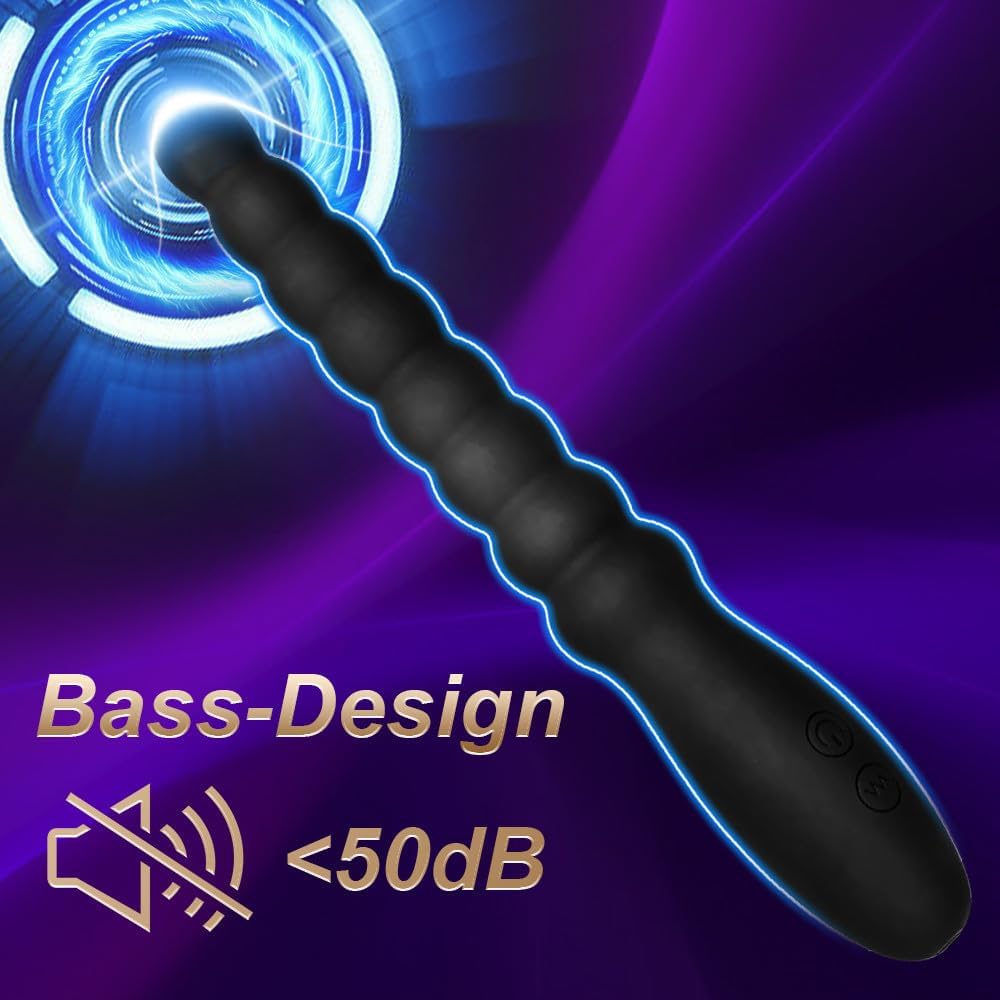 Vibrating Bead Toy for Men and Women, Couples, Rechargeable Vibrator, Waterproof G-Spot Stimulator, Male Prostate Massager, Gradient Silicone Dildo for Beginners – Bild 2