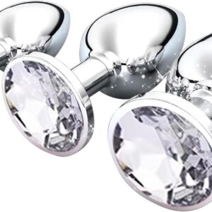 3 pieces plug butt plug, 3 sizes for women, couples, men, white