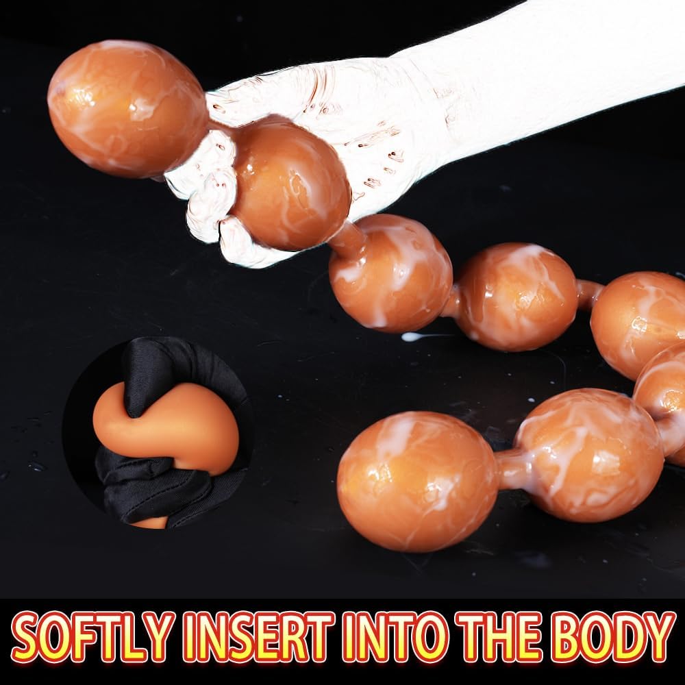 Beads Plug Butt Plug Dildo Giant Dildo Plug Liquid Silicone Masturbator Toys for Anus Expansion, Expander Extreme Sex Toy for Men Women (S) – Bild 6