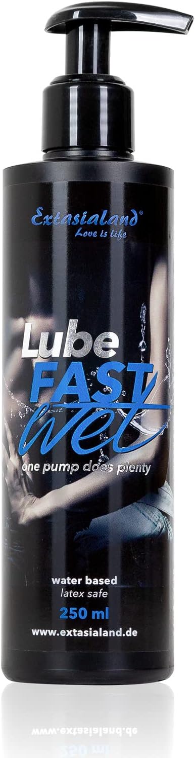 Water-based lubricant massage gel with smart pump closure, water-based lubricant, odourless, condom and sex toy, safe body lube, 250 ml