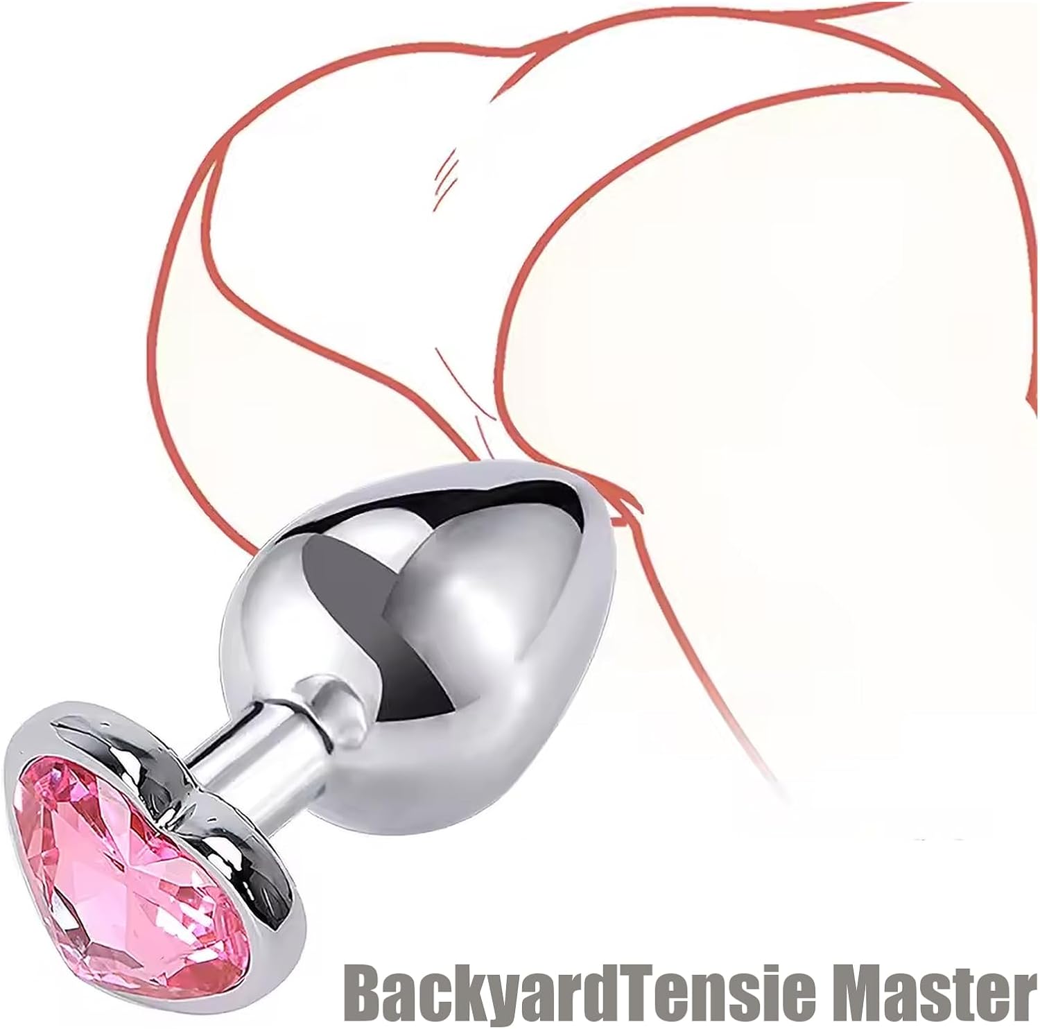 Metal Butt Plug, Plug, Set of 3, Butt Plug with Heart Shape Crystal Diamond, Large, Medium, Small Plug, Sex Toy, for Beginners for Women, Men, Couples – Bild 3