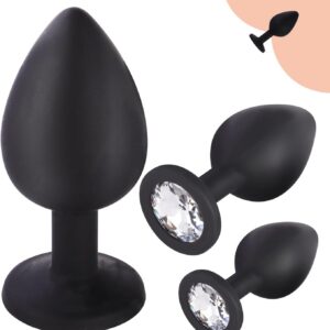Onperpoe Sex Toy Plug Set Plug Butt Plug Silicone Butt Plug for Women and Men Sizes Small + Medium Large Plug Set for Beginners Experienced Men Women