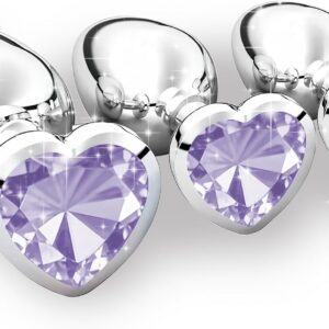 3 Pieces Plug Butt Plug, 3 Sizes for Women, Couples, Men, Beginners (Light Purple)