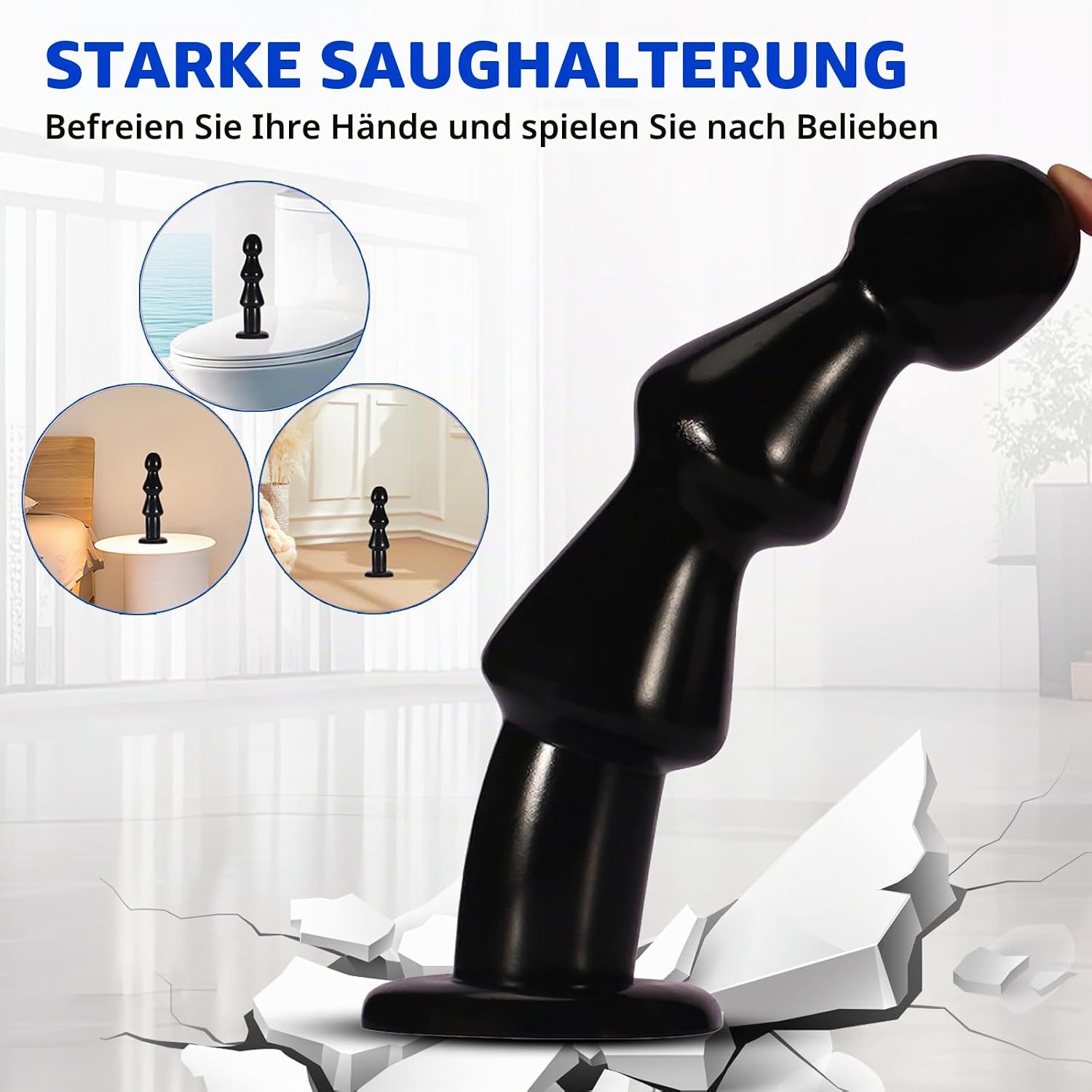 BDSMYOU 3.0 Balls Dildo, 200 mm Extra Thick Plug Dildos with 3 Beads, Plug for Women Men XXL, Giant Dildo Large Butt Plug Shower Stretcher, Sex Toy for Couples (S) – Bild 5
