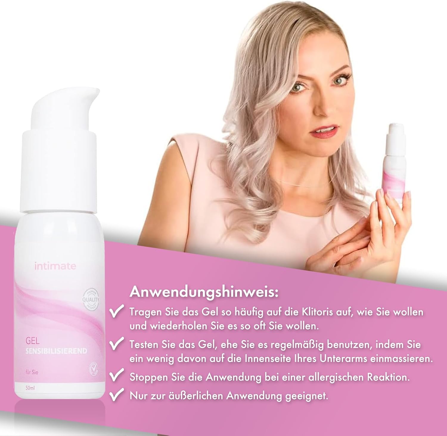 Intimate Gel Sensitizing 50 ml - Stimulating Lubricant Especially for Women Aged Menopause by Experts – Bild 9