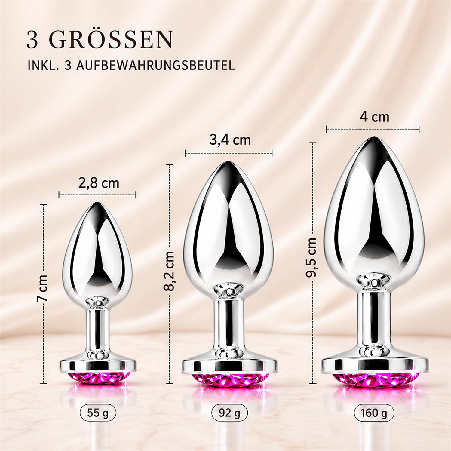 Plug Set 3 Sizes, Sex Toy for Women, Plug for Women – Bild 2