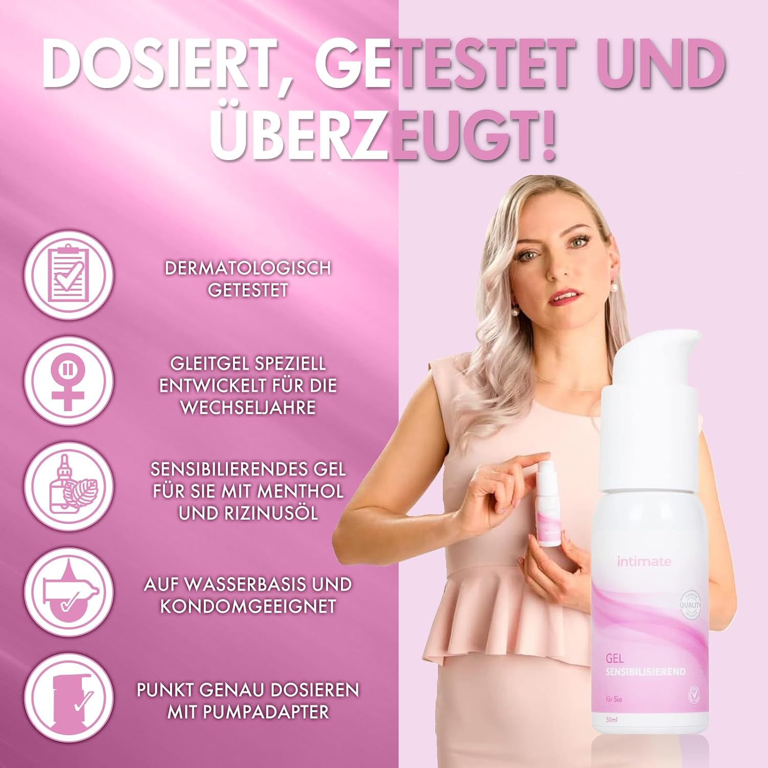 Intimate Gel Sensitizing 50 ml - Stimulating Lubricant Especially for Women Aged Menopause by Experts – Bild 6