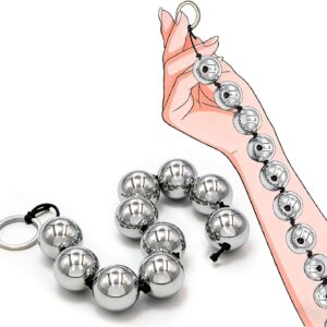 Metal Beads Stainless Steel 10 Balls Chain Women Men BDSM