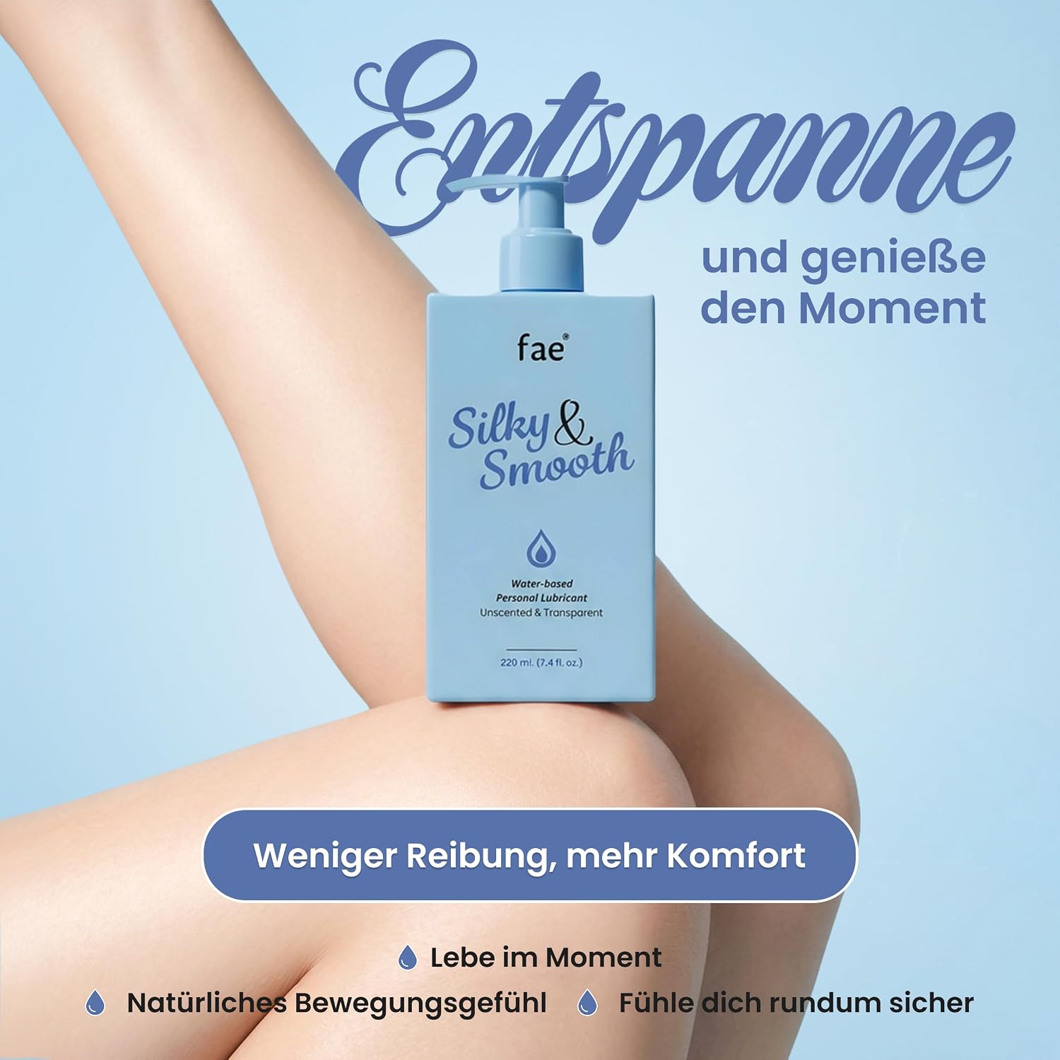 Fae Water-Based Lubricant for Women - 220 ml, Sensitive Lubricant, Gentle Intimate Gel for the Intimate Area, pH Skin Neutral, Paraben-Free – Bild 3