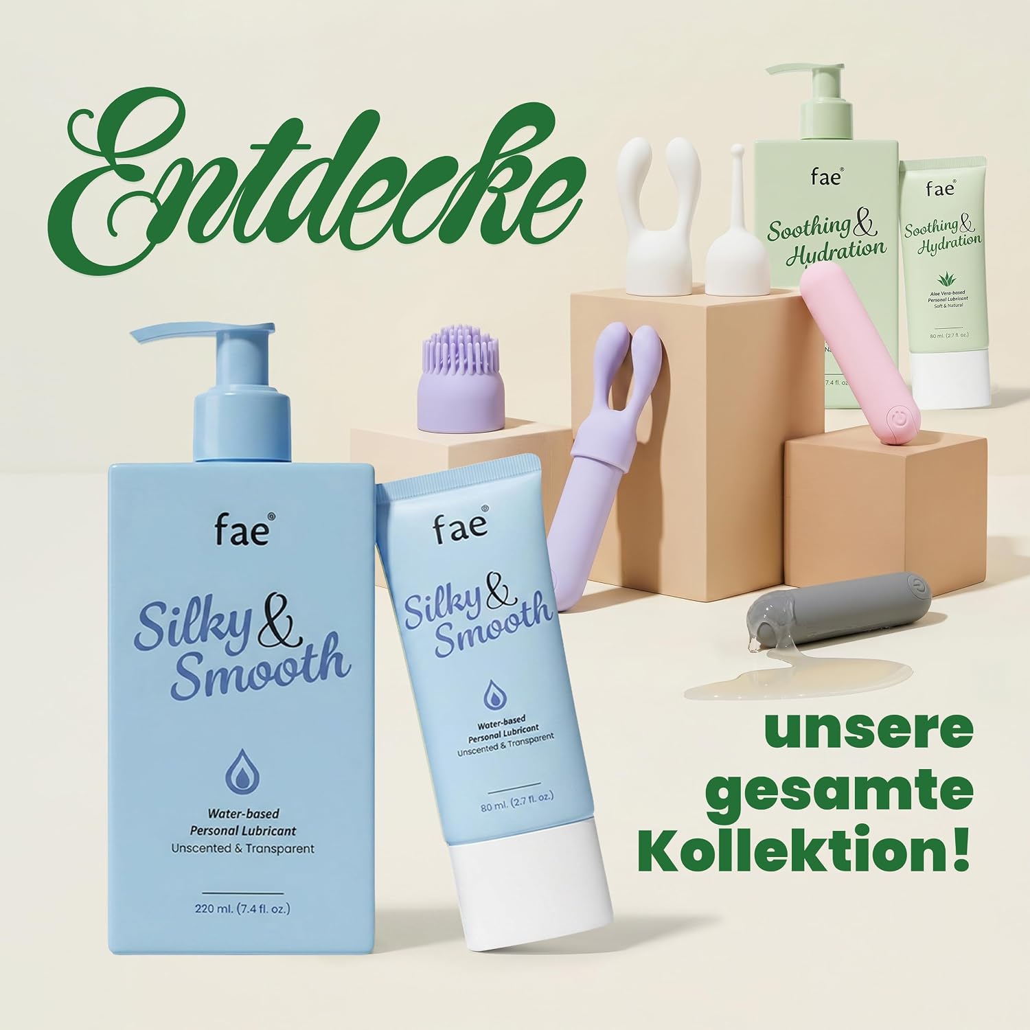 Fae Lubricant for Women - 220ml Water Based Lubricant with Aloe Vera - pH Neutral Paraben-Free - Gentle Intimate Gel for Dryness - Sensitive & Hormone-Free – Bild 7