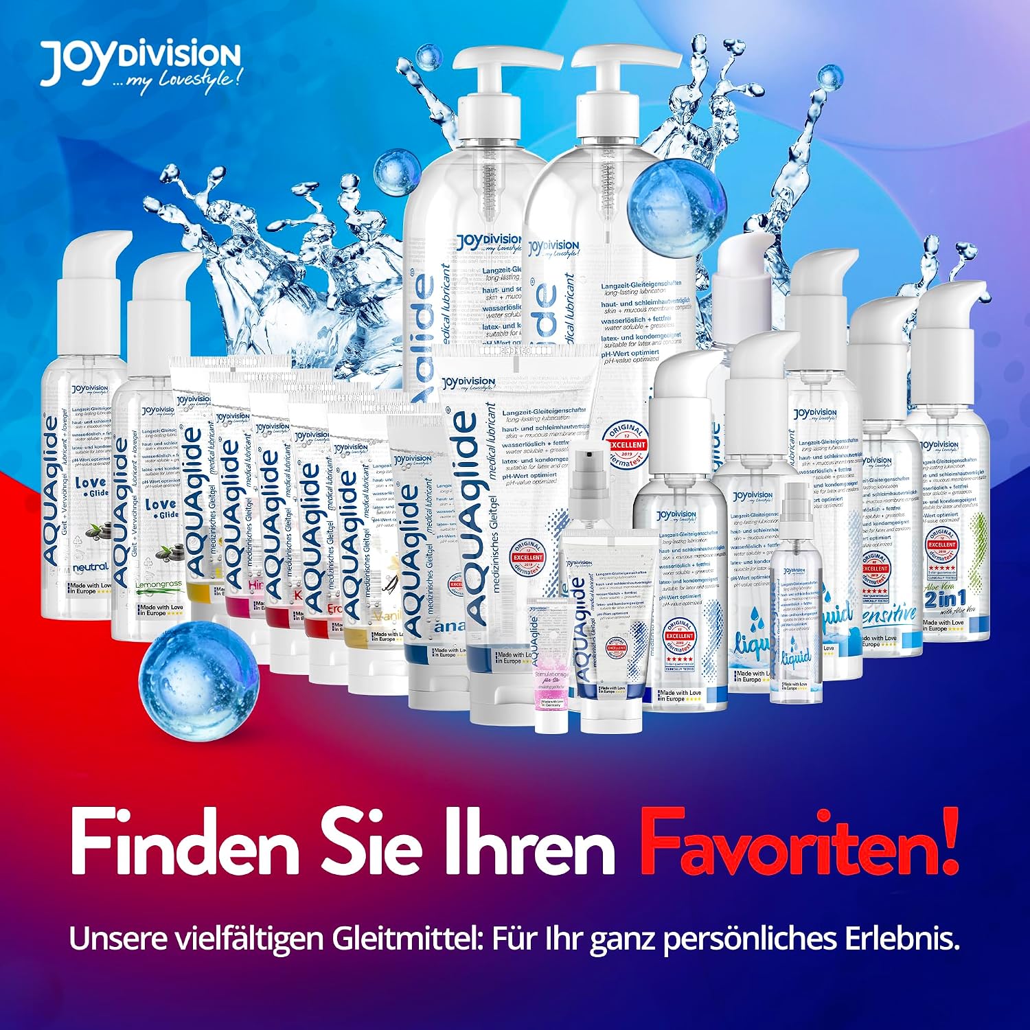 Joydivision AQUAglide Strawberry Lubricant, 100 ml, Vegan Lubricant, Water-Based, with a Sensual Strawberry Fragrance, Crystal Clear Lubricant, Suitable for Latex Condoms – Bild 6