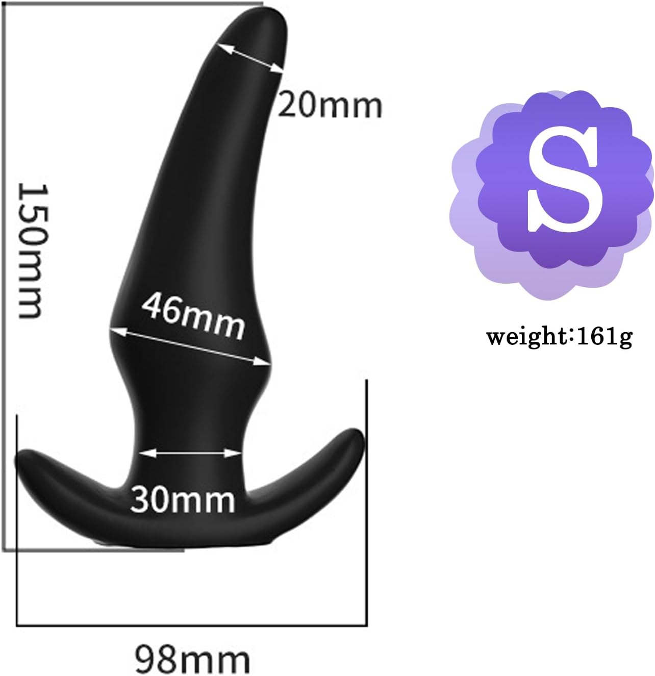 BDSMYOU 3.0 Plug Toys Stretcher Balls (Black, S) – Bild 7