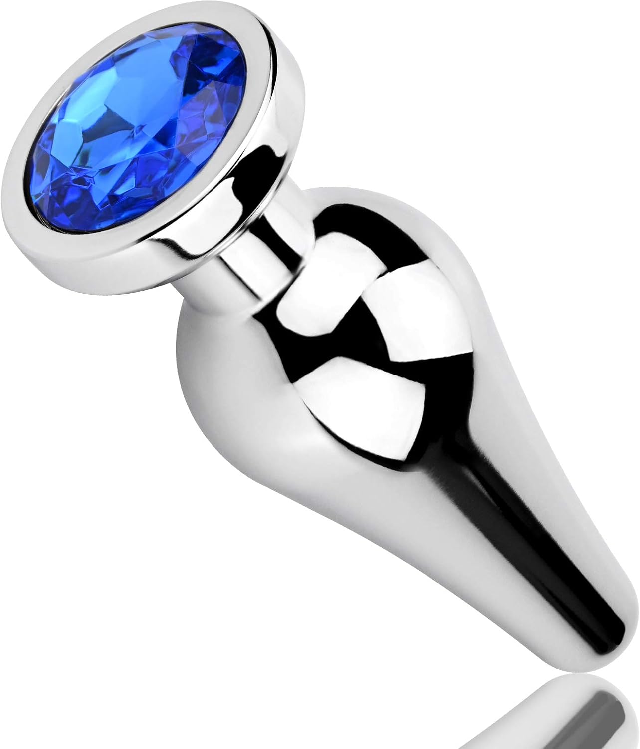 Roluck Plug with Thrust Set Small Medium Large Metal Butt Plug Kit with Wonderful Colours Diamond Fetish (Blue, S) – Bild 6