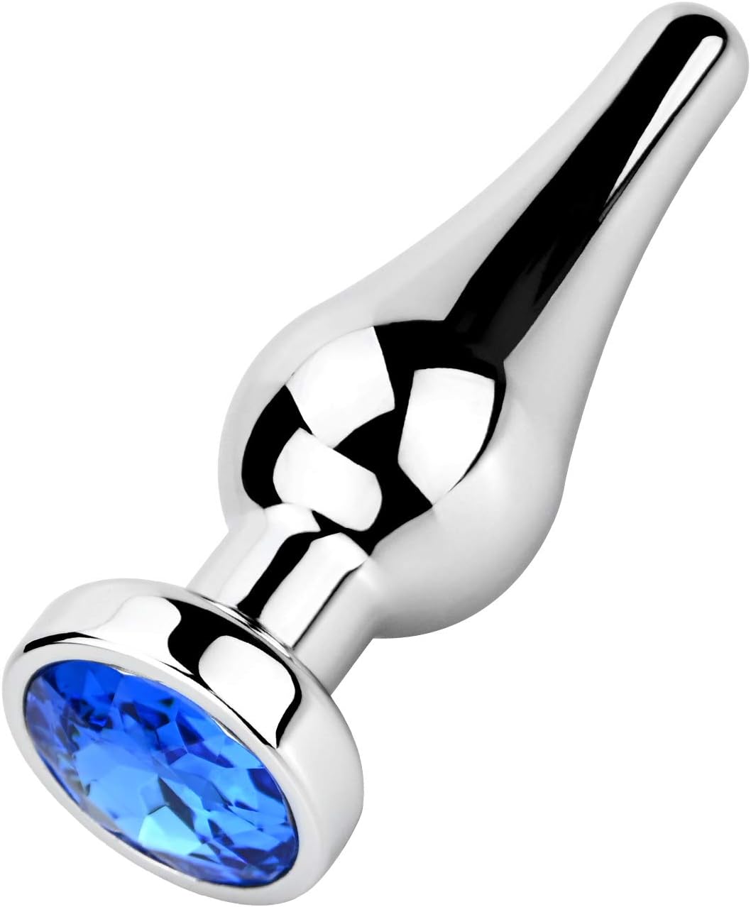 Roluck Plug with Thrust Set Small Medium Large Metal Butt Plug Kit with Wonderful Colours Diamond Fetish (Blue, S)