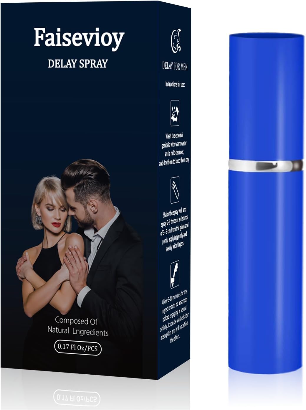 Delay Spray for Men, Makes You Stay Longer in Bed & Erection Aid for Men Instant Effect Delay Spray for Men, Instant Effect, 5 ml/0.17 fl oz
