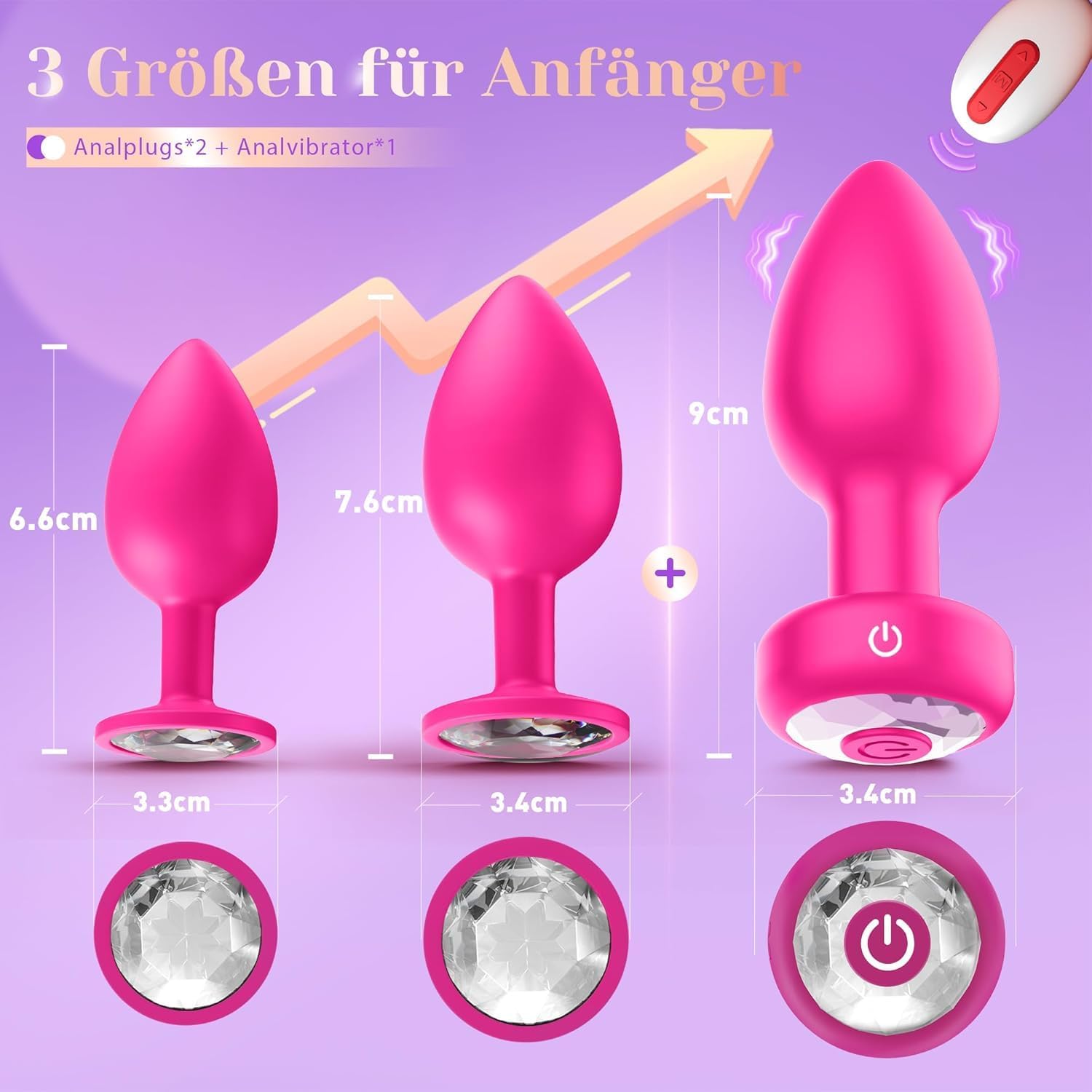 Plug for Women with Vibration Plugs Set Sex Toy for Women – Bild 2