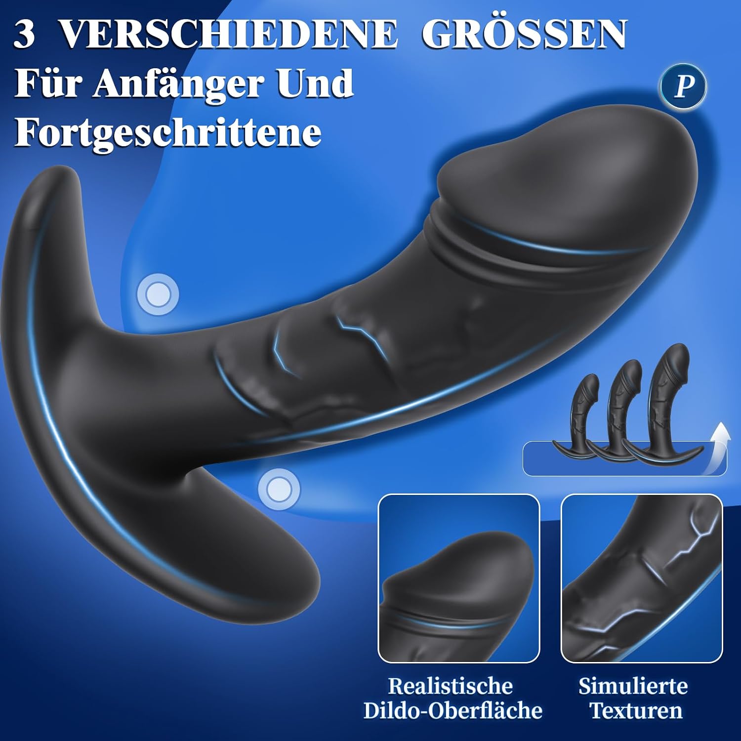 Pack of 3 Plugs for Women Men, Plug Dildo Sex Toy for Women Men, T-Base Silicone Butt Plug Plugs Set Sex Toy Sex Toys Three Small Medium Large Butt Plug for Beginners / Professionals – Bild 2