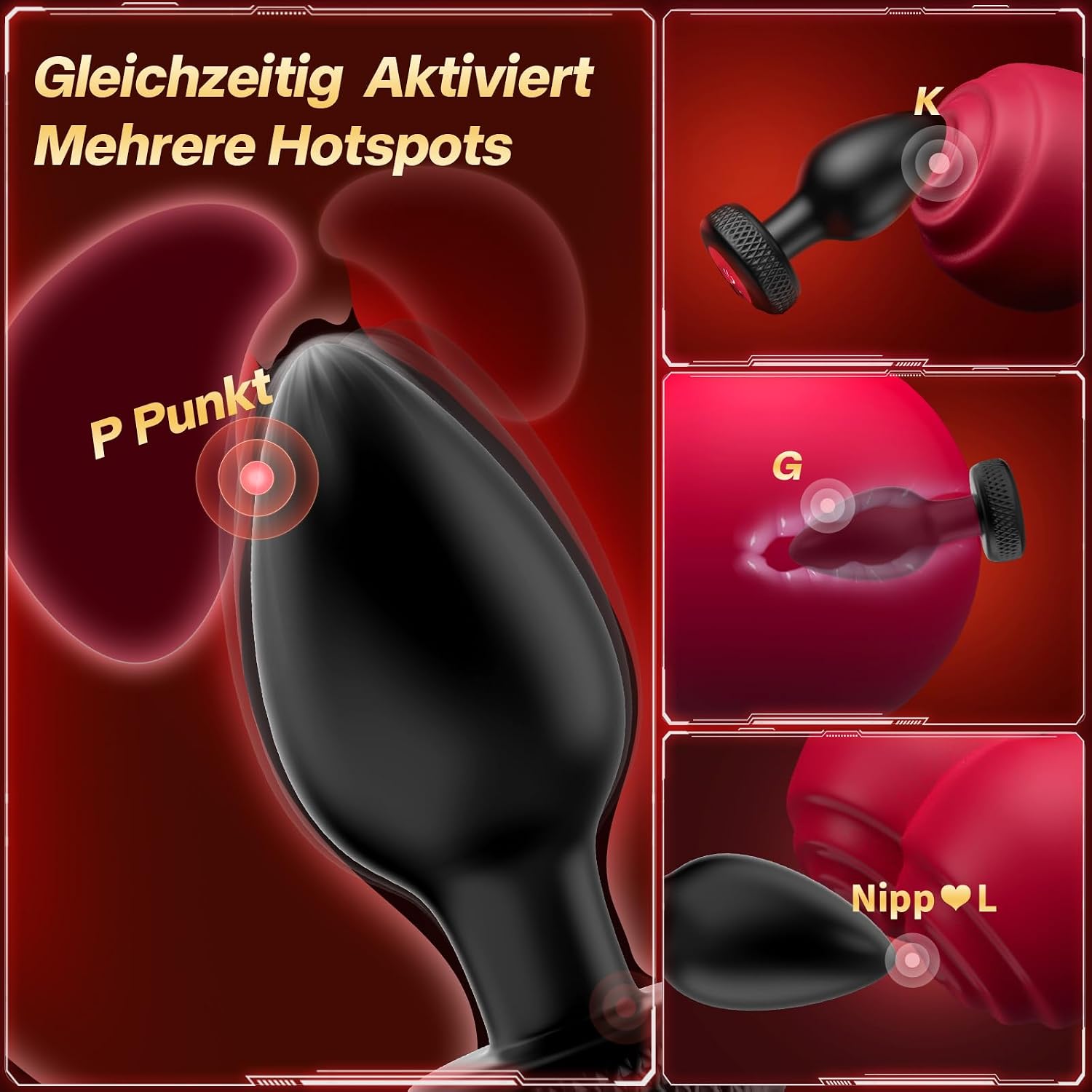 4-Piece Plug Set Vibrators Plug for Women Men – Bild 4