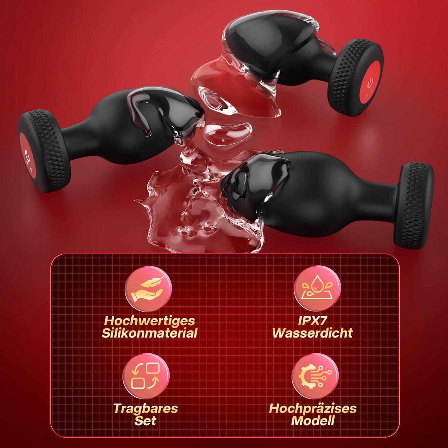 4-Piece Plug Set Vibrators Plug for Women Men – Bild 5