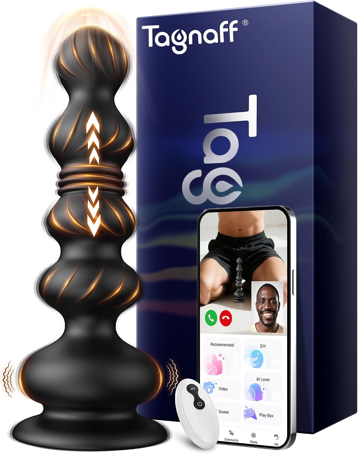 Vibrators for Men Shock Function Prostate Stimulation Men Plug 9 x 9 Modes Shock & Vibration Butt Plug for Men Dildo, Sex Toy for Men Vibrator Sets Plug + App