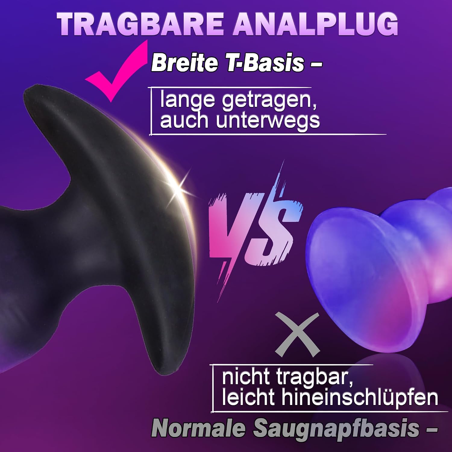Plug for Men, Silicone Butt Plug, Trainer with Secure Base – Bild 5