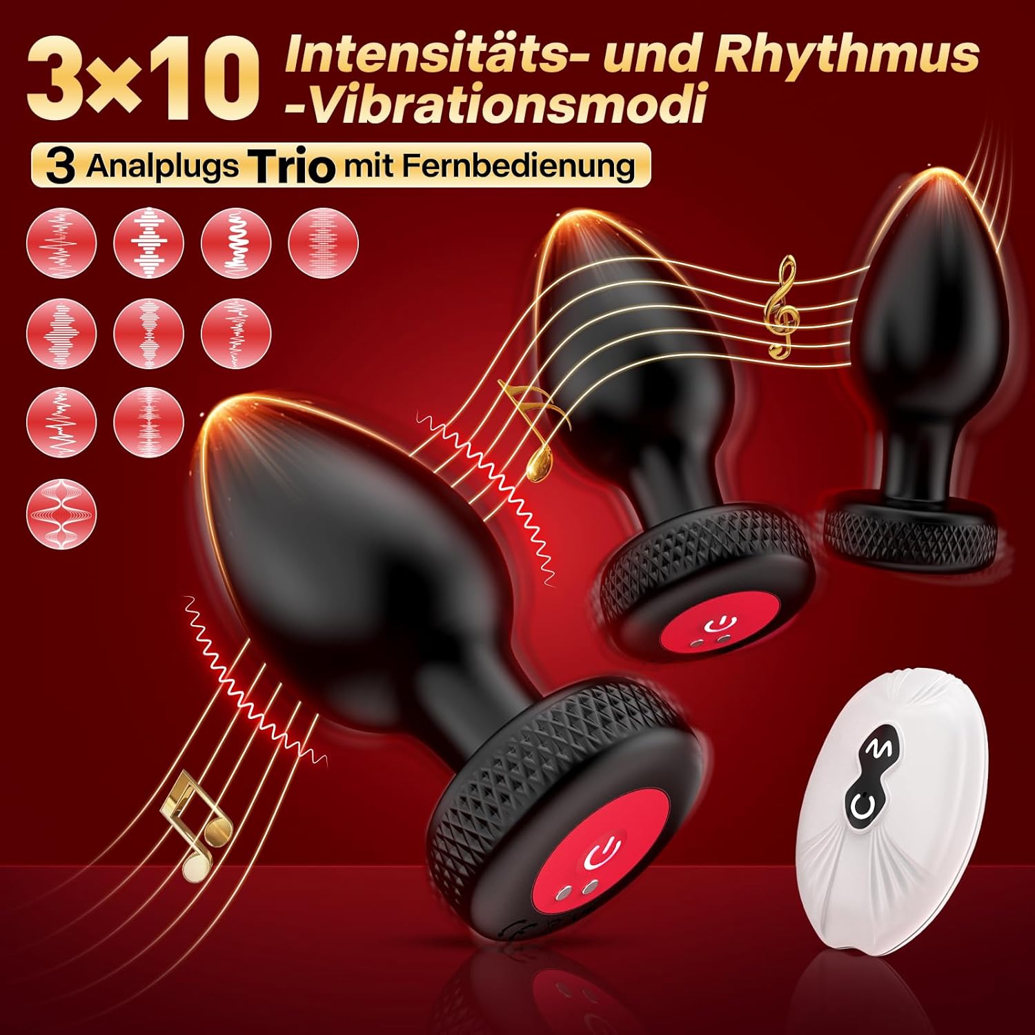 4-Piece Plug Set Vibrators Plug for Women Men – Bild 2