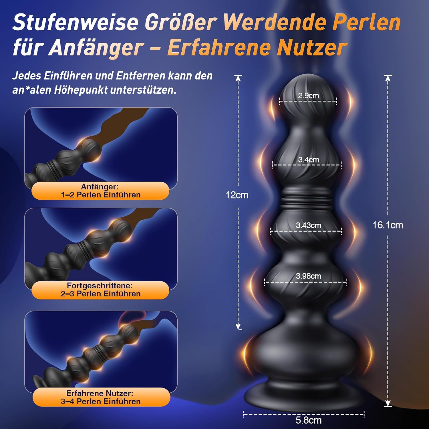 Vibrators for Men Shock Function Prostate Stimulation Men Plug 9 x 9 Modes Shock & Vibration Butt Plug for Men Dildo, Sex Toy for Men Vibrator Sets Plug + App – Bild 2