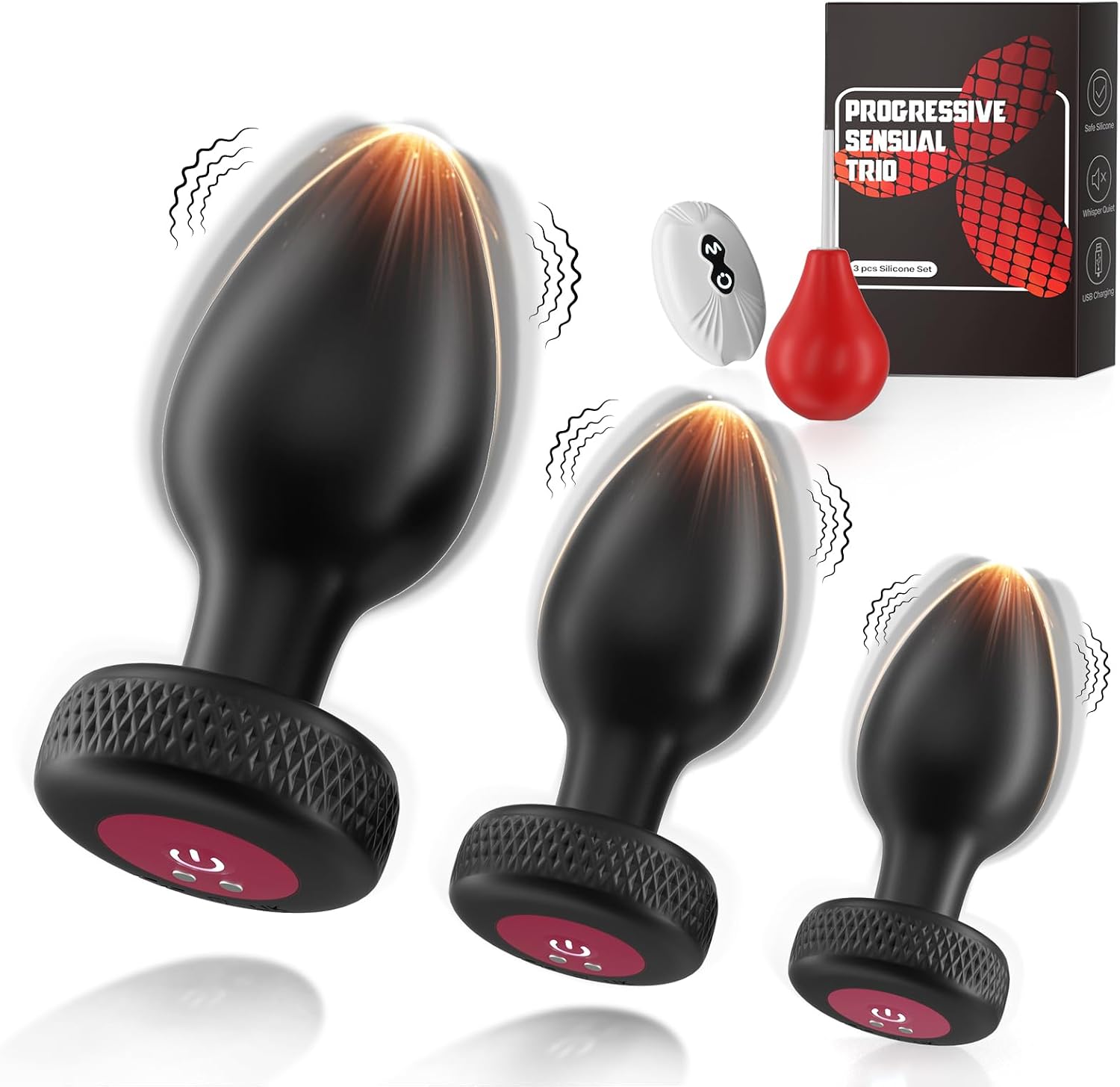 4-Piece Plug Set Vibrators Plug for Women Men – Bild 8