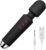 Vibration für Frauen Massagestab Massager Leises&Starkes,Elektrischer Handheld Kabelloses Handmassagegerät Stab-Massager aus Weiches Silikon, 20 Vibrationsmodi& 8 Geschwindigkeiten,Ganzkörper,Schwarz