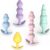 BDSMJOY 5 x Balls Butt Plug, Plug Chain with Beads for Men and Women, Plug Set, Sex Toy for Women, Extreme