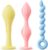 AMZII Set of 3 Plugs Set, Silicone Plug Sex Toy Set, Plug for Women Men, Butt Plug, Balls, Dildo, Butt Plug, Dilator, Butt Shower, Beads, Stretcher (F3)