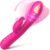 Dildo Vibratoren Leise und Stark Klitoris, G Punkt Sex Toys Mit 20 Vibrationmodi Stoßfunktion, Sex Spielzeug für die Männer Analvibratoren frau Erotik Sexspielzeug Für Paare (Rosa)
