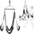 BDSMAGE Liebesschaukel Sexschaukel Sex Swings Loveswing SM Set Bondageset BDSM Sexspielzeug für Paare (Schwarz)