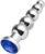 SXOVO Metal Plug with Gemstone Anus Beads Masturbator 5 Balls Balls Sex Toy Dildo for Women and Men