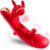 Guspiun 4-in-1 Dildo Vibrator Women Clitoris G-Spot Stimulator with 7 Double Tongue Lick and 10 Vibration Modes Rabbit Vibrator Couples Erotic Masturbating Sex Toy