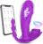 3 in 1 Tragbarer Butterfly Panty vibrator mit APP und Saugfunktion für sie JFRong Leise G-Punkt Klitoris Stimulator Analvibratoren mit 10 Vibrationsmodi Vibratorstarb Erotik Sextoy für Frauen(Lila)