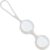 GLASSVIBRATIONS Love Balls Intensive Clear / White Diameter 3 cm