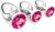 3 Pieces Small Medium Large Metal Plug Set with Crystal Diamond Sex Toy, Butt Plug for Women Men Couples Beginners for Women Men Plug Metal Set (Dark Purple)