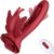 Vibration für Frauen G-Punkt und Klitoris – Sex Spielzeug für die Frau Vibrator Dildo Neue Hohlkonstruktion mit 4 Schlagmodi 9 Vibrationsmodi, Rabbit Vibratoren Sex Spielzeug für die Paare, Rot