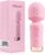 Mini Starke Massagestab, Silikon Massagegerät mit 10 Vibrationsmodi, Wasserdichte Wiederaufladbare Tragbare Klein Vibrations Massager, Leises Kabelloser Handmassagegerät, Geschenk für Frauen Rosa