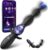 5-stufige Weichsilikon Analkugeln (9″), 7 Vibrationsstufen, Wasserdichter Prostata-Massager für Paare, Hell Schwarz