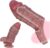Dicker Penisverlängerer aus flüssigem Silikon mit Hodenring, 6 cm Durchmesser Couples Sex Toys Cock Sleeve Flüssiges Silikon Penishülle für Penisvergrößerung und Zeit Verlängern Extrem