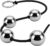 Metal Balls Love Balls Chain 30 mm Metal for Beginners Fetish | Metal balls with 4 sex balls and silicone rope. Ideal for training & stimulation. For men and women.